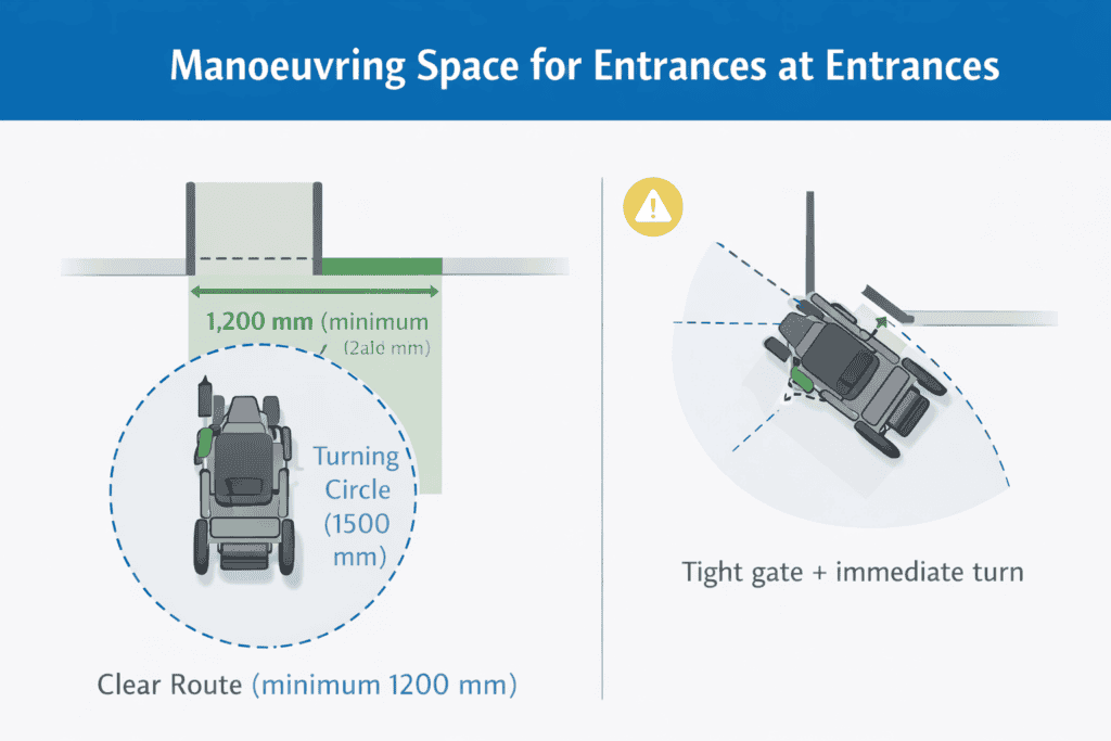 Wheelchair access and movement guide Wheelchair access and movement guide