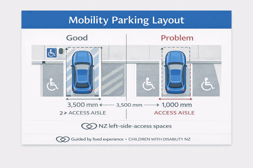 Mobility parking layout comparison