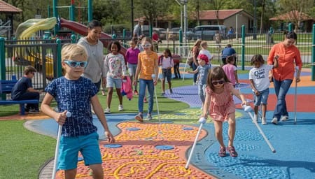 Research shows that tactile and sensory features are essential for helping children who are blind orient themselves and understand where they are in a space